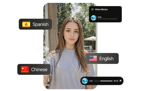 Tagshop AI Video API - multi-language voiceover