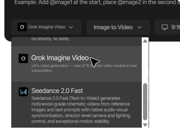 Buka Tagshop AI dan pilih Grok Imagine Video. Buka Tagshop AI dan pilih Grok Imagine Video.