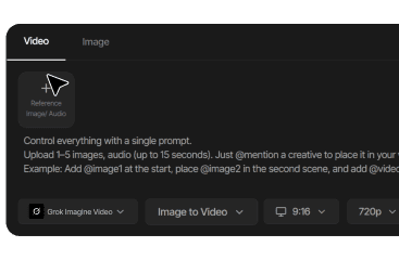 Tuliskan sebuah prompt untuk Grok Imagine Video. Tuliskan sebuah prompt untuk Grok Imagine Video.