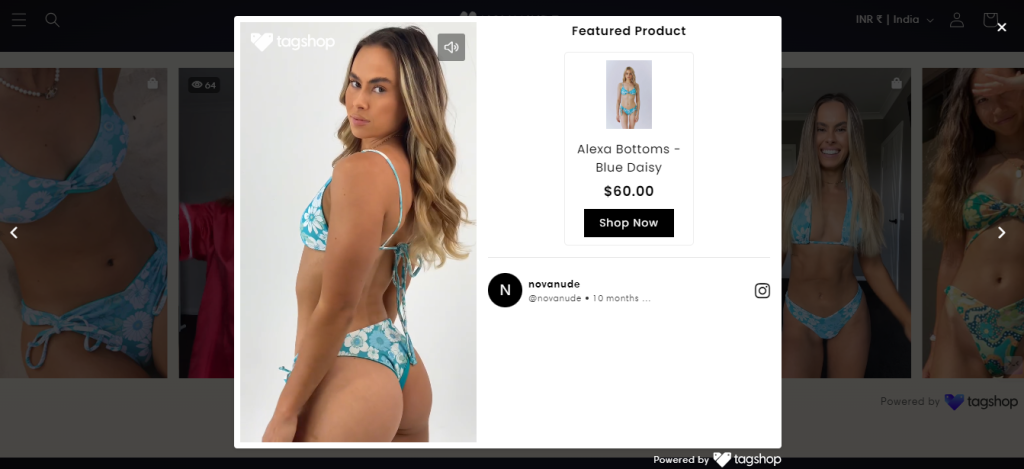 nova nude as shopify store examples