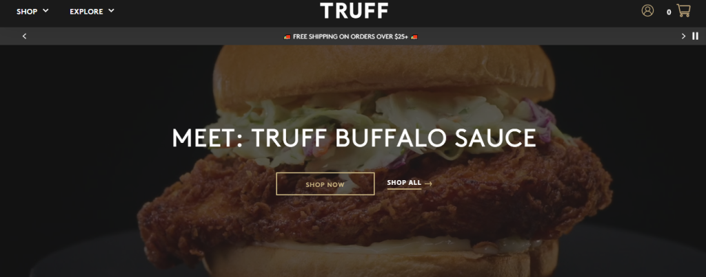 truff as best one product shopify store examples
