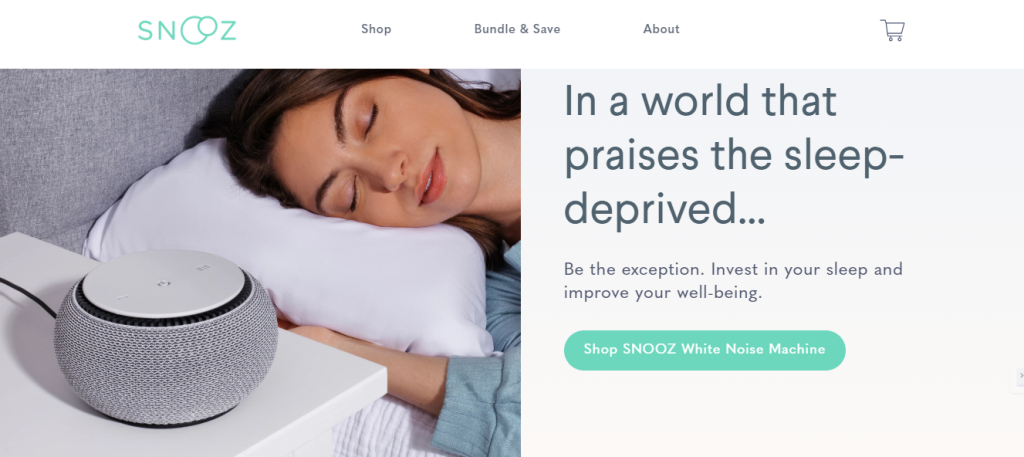 snooz as one product shopify store example