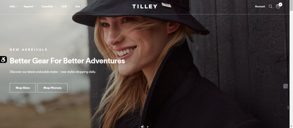 tilley as shopify store example