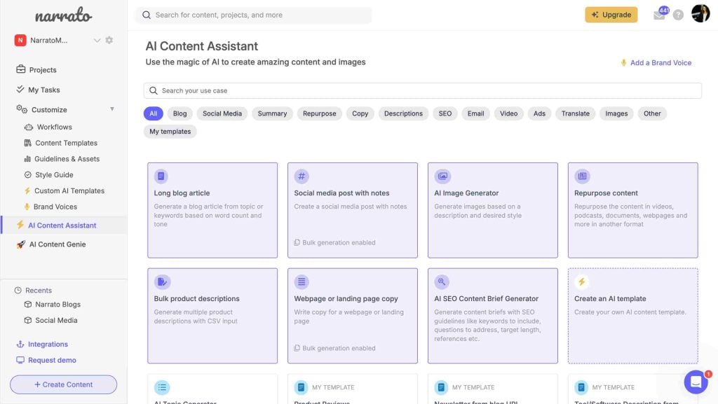 narrato ai is a ecommerce tool