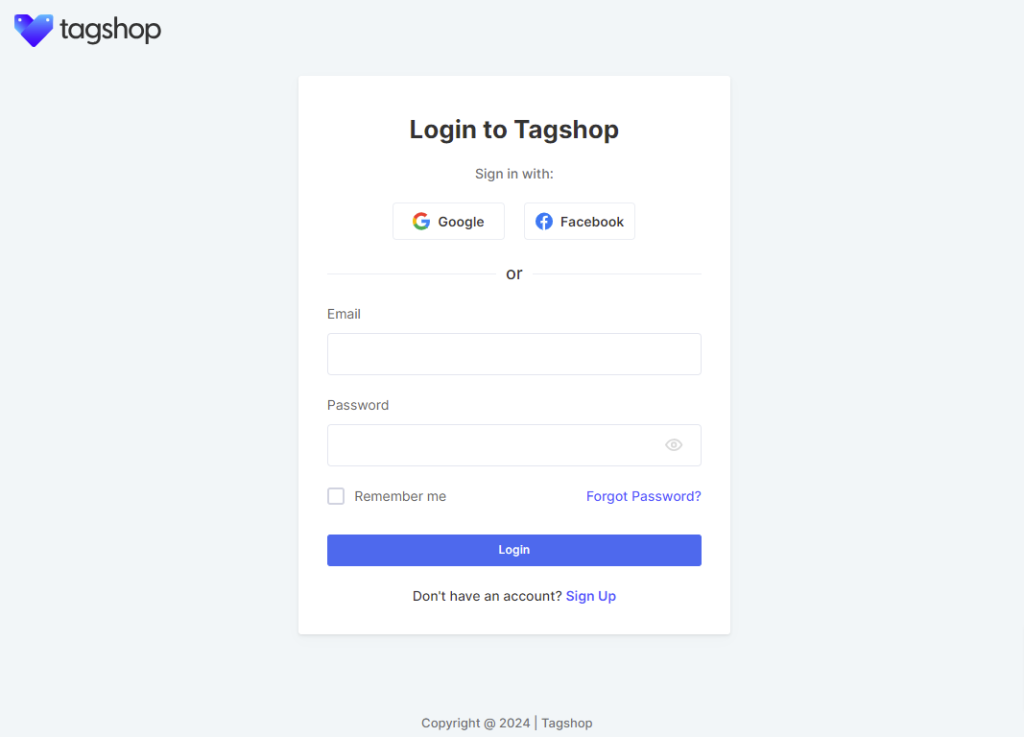 login product page 