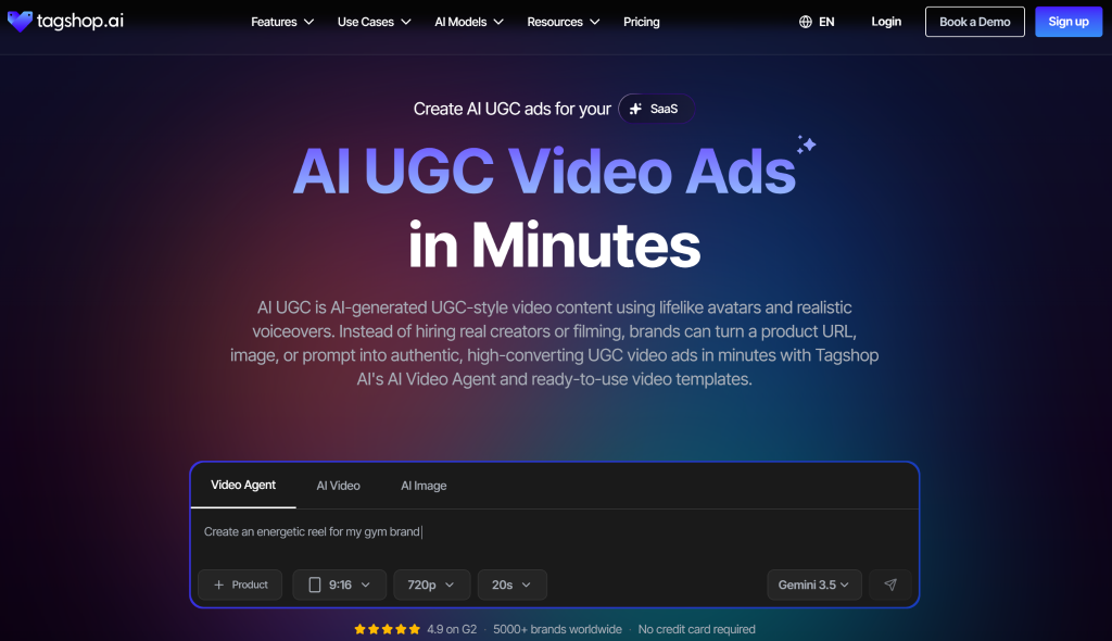 tagshop ai is een AI UGC-platform