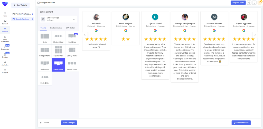 embed google reviews on wix