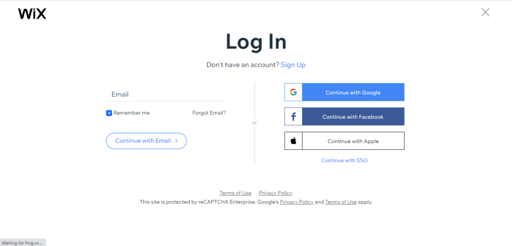 login to wix to embed google reviews