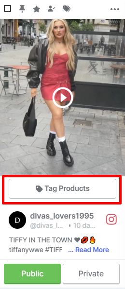 tag products in Instagram Videos