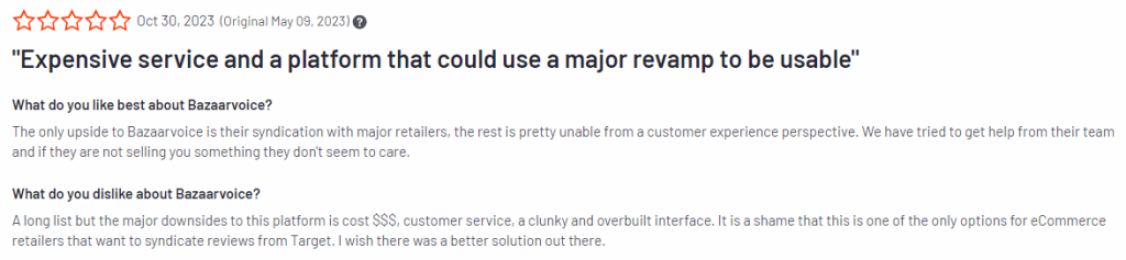 baazarvoice g2 reviews