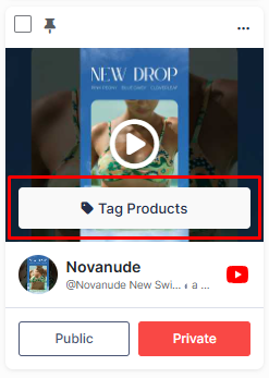 tag products to your shopify video feed