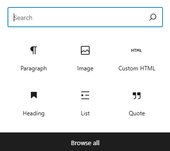 add custom html block element in wordpress