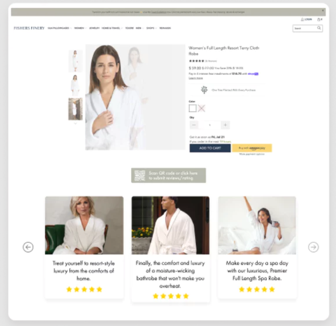display reviews on product pages