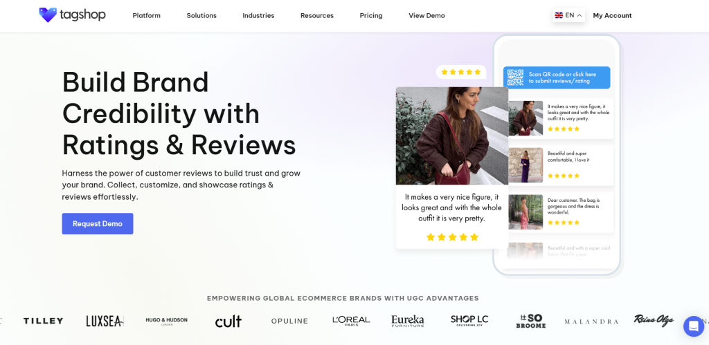 tagshop: ratings & reviews platform