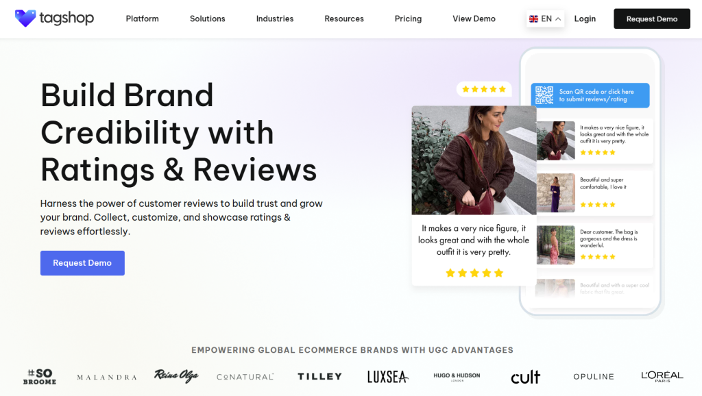 tagshop: ratings and reviews platform