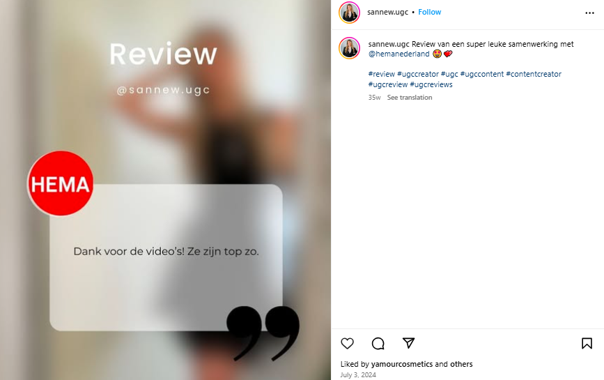UGC Reviews