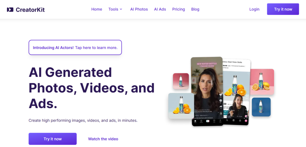 Explore creatorkit to generated AI Videos