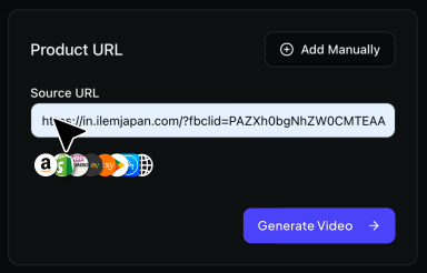 turn product url into video