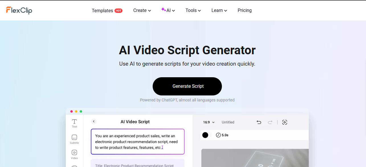 ai script writer