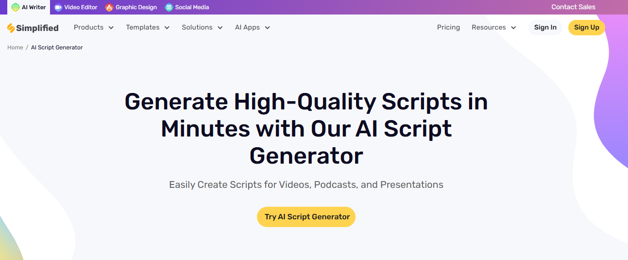 top video script generators
