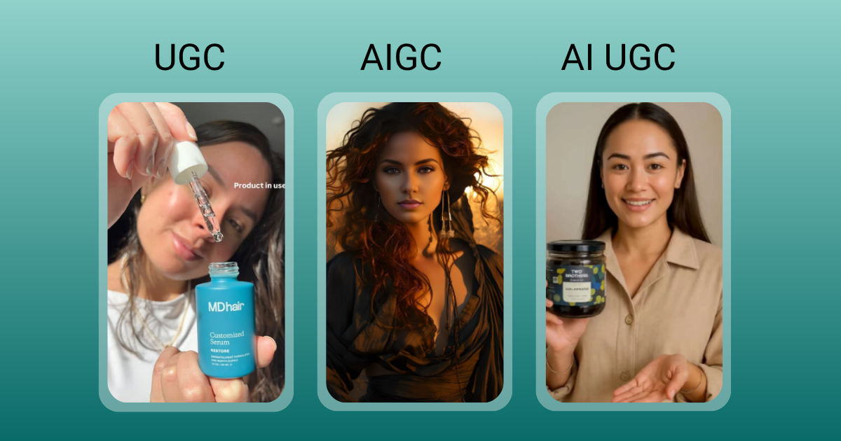 Difference between UGC, AIGC, and AI UGC