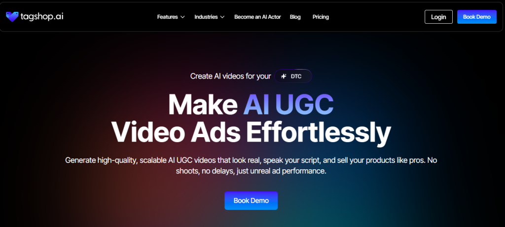 tagshop is an ai ugc video ads generator