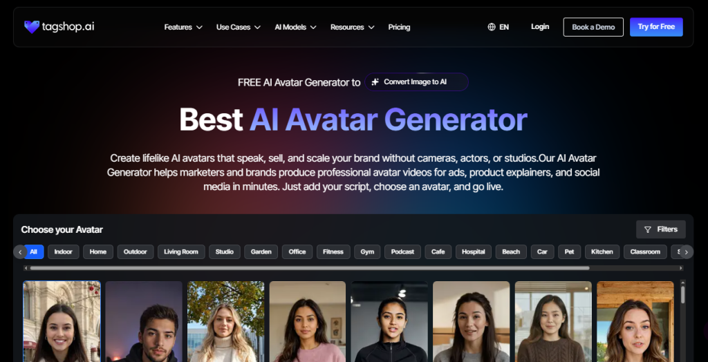 Tagshop AI avatar generator