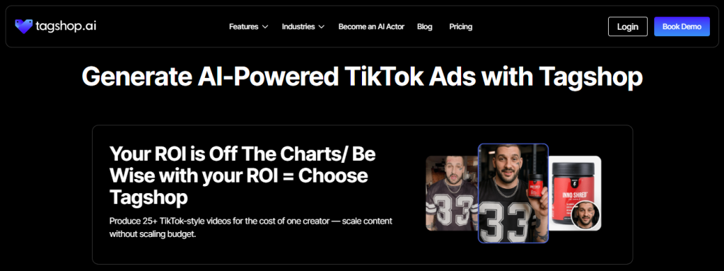 make AI TikTok ads with Tagshop