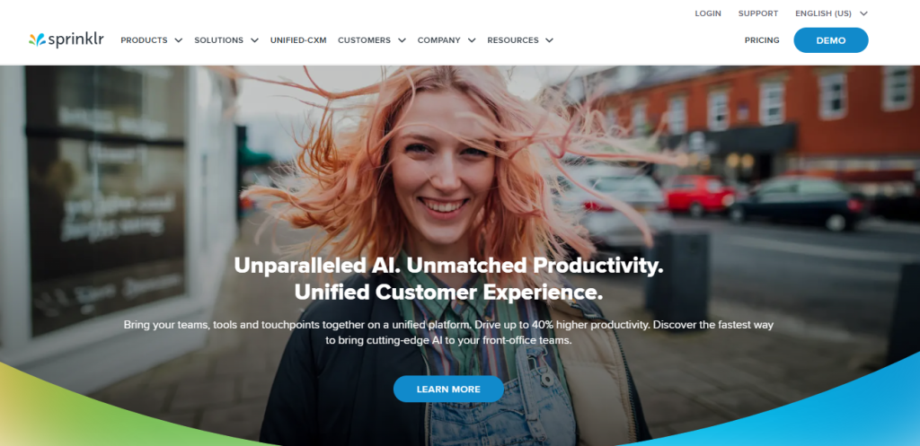 Sprinklr as a social media ai tool