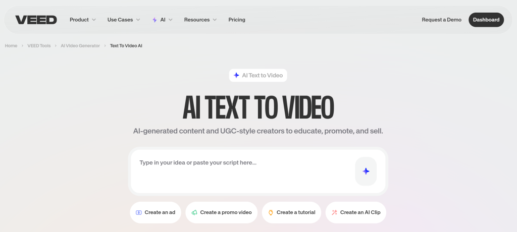 text to video tool