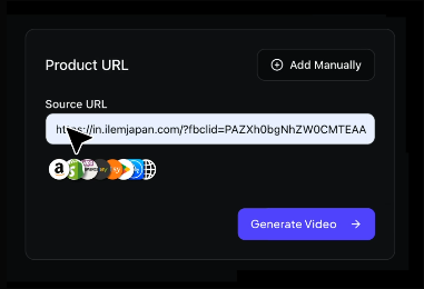 How to convert product url to ai video