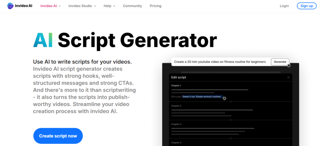 Script to video makers