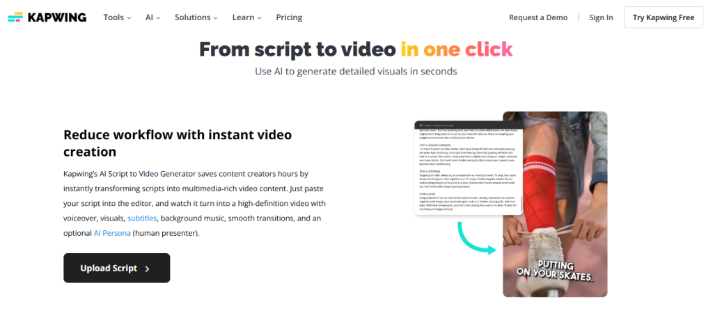 Script to video generator free
