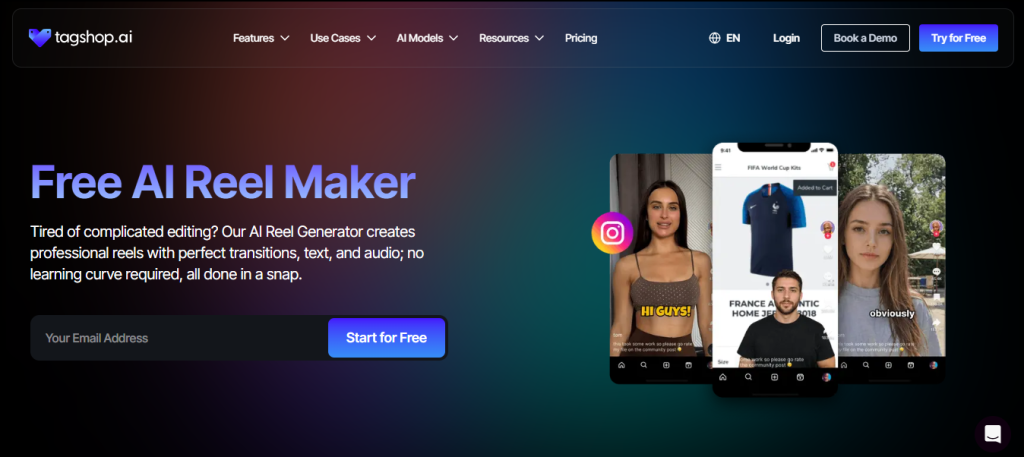 Tagshop AI reel maker