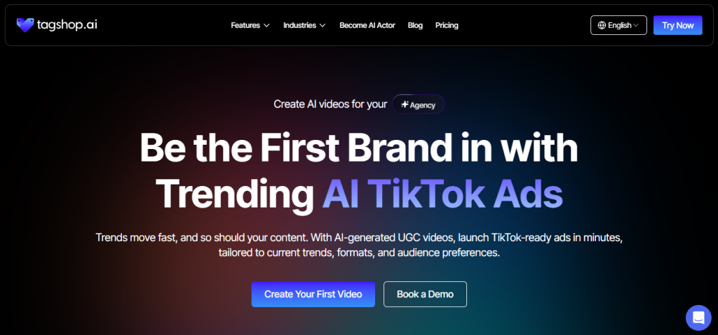 Tagshop as TikTok ads generator