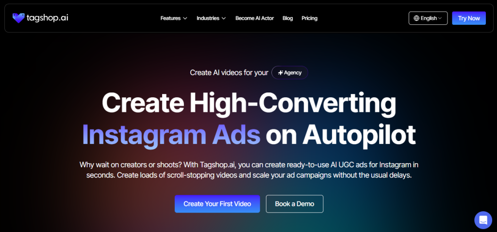 Tagshop as a AI Instagram Ad Generator
