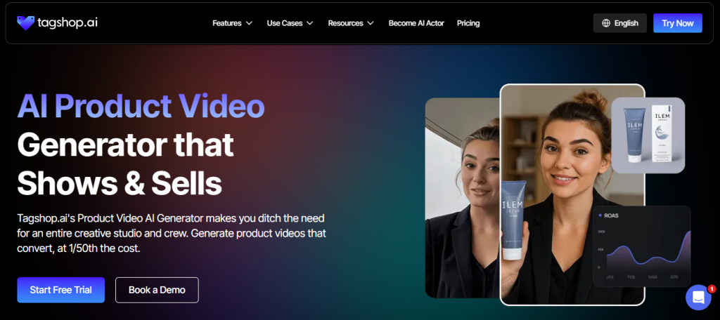 Tagshop as a best AI product video generator