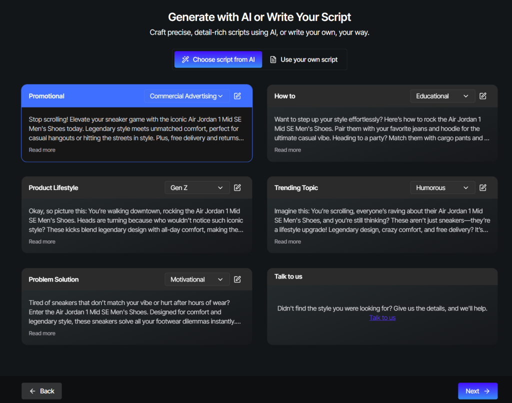 Create AI Product Videos