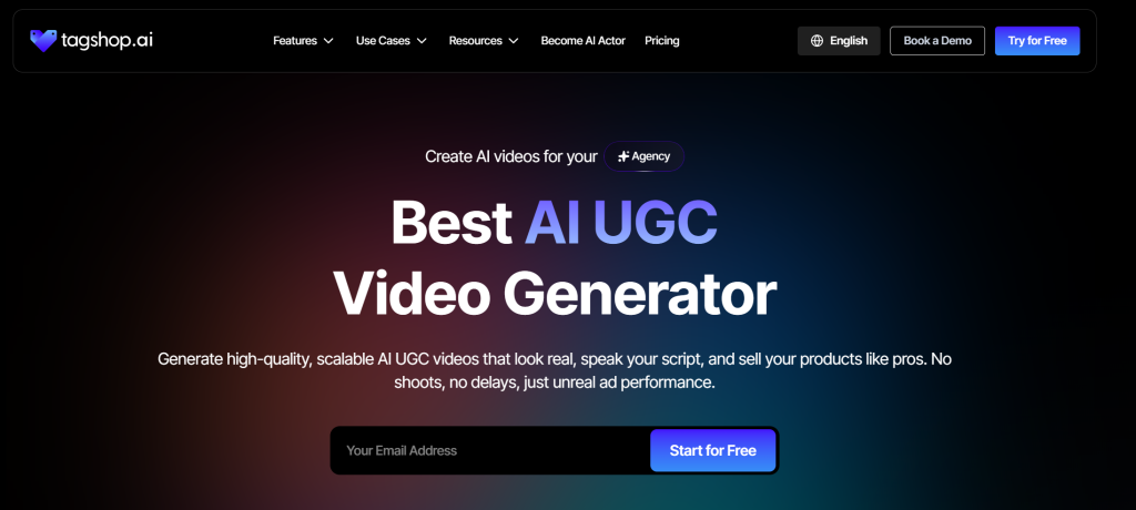 tagshop ai is an ai ugc video platforms and best alternative to quickads ai
