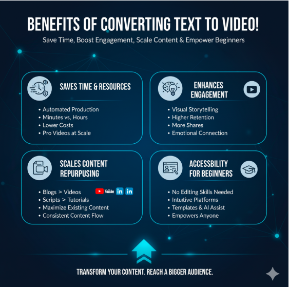 benefits of text-to-video AI