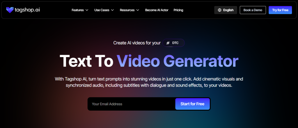 tagshop AI as best text to video generator