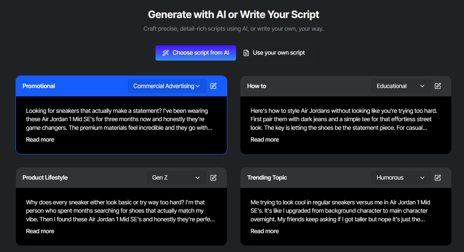 Ideal Scripts How to Create an eBay Product URL to Video With AI - Tagshop AI | Blogs