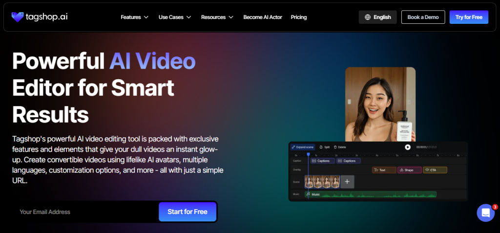 Tagshop as one of the best AI Video Editors