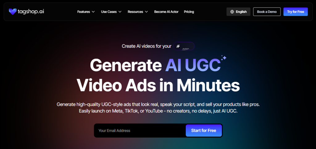 Tagshop.ai as AI marketing tool for black friday