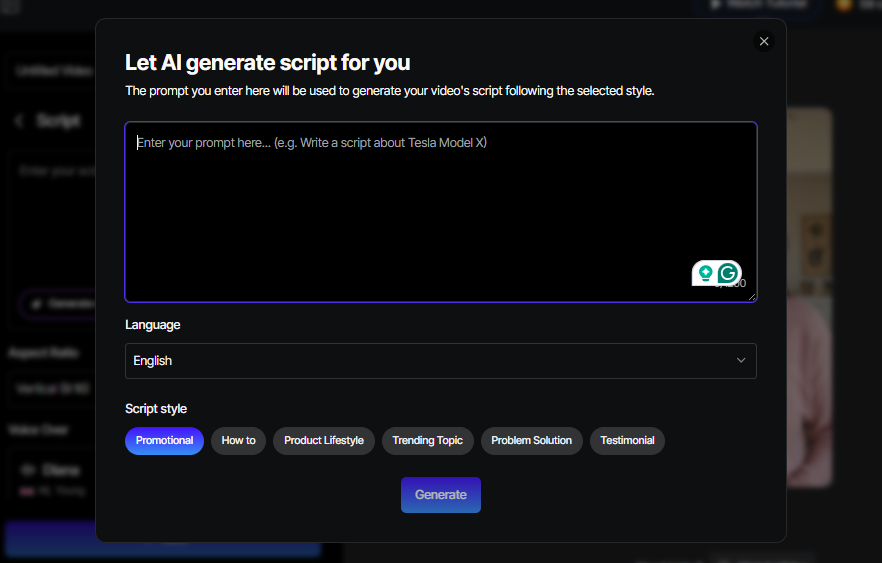 Ai script writing for TikTok faceless videos