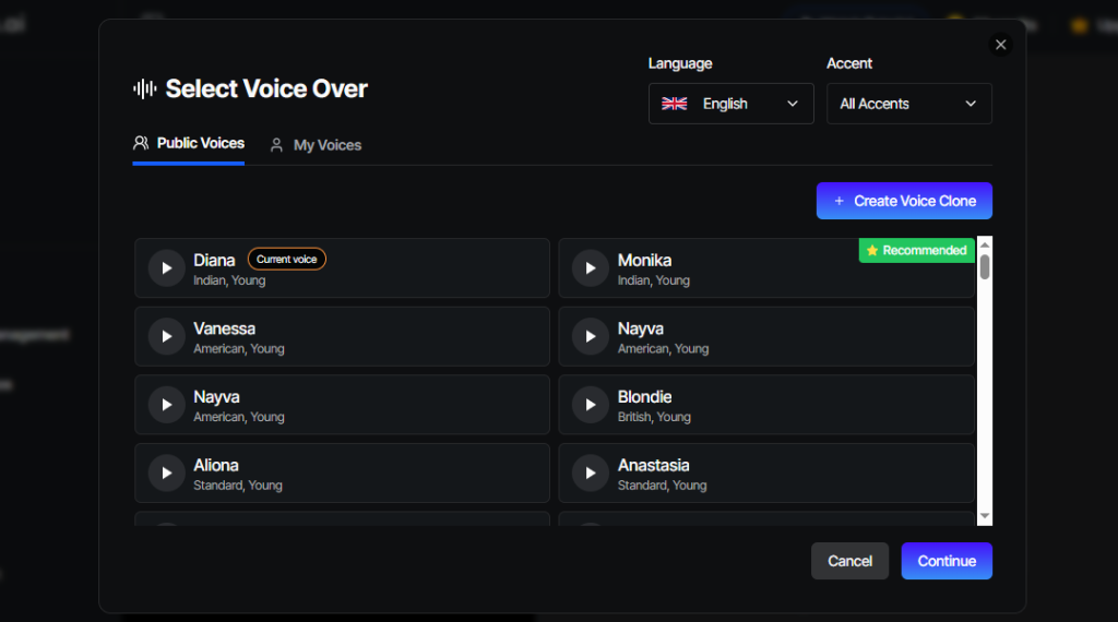 Voiceovers of faceless tiktok content