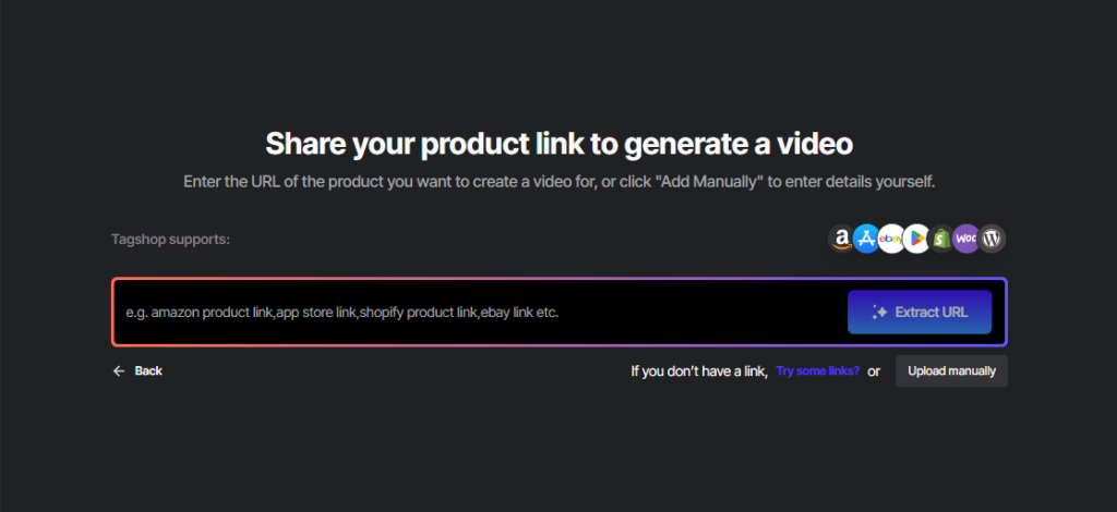 Product url to faceless tiktok videos
