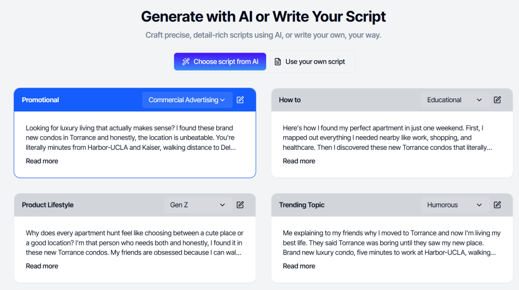 ai videos for propert dealers