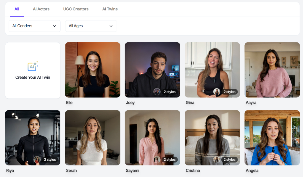 ai avatar for ugc videos 
