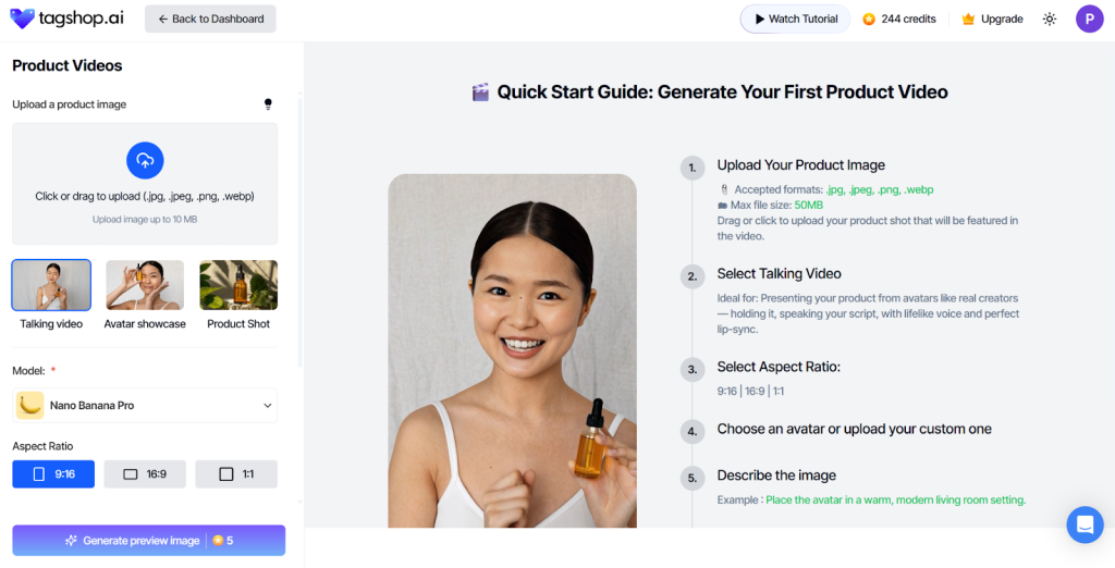 how to generate product shots 